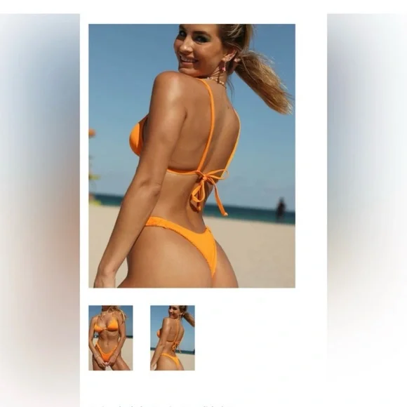 Kulani Kinis Bright Orange Bikini - Picture 2 of 5